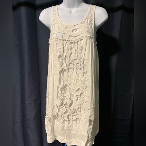 Cecico Cream Floral Lace Dress
